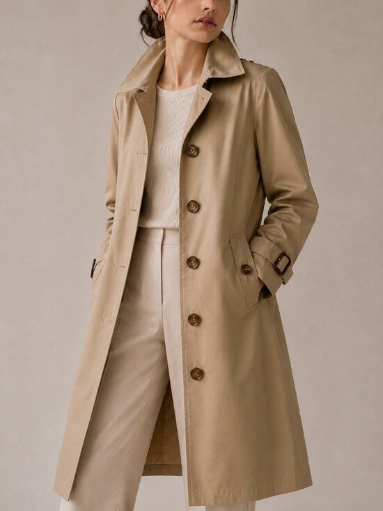 MICHAEL Michael Kors Jackets & Blazers - MICHAEL Michael Kors Vintage Tan Raincoat Trench Coat Size S Removable Hood